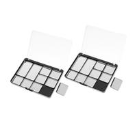 Veemoon Paleta Magnética de Sombras de Ojos Vacía 2 Piezas 10 Compartimentos con Tapa Transparente Base Magnética para Maquillaje Profesional y Viaje