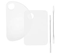 Veemoon Paletas Acrílicas Transparentes para Mezclar Maquillaje 2 Juegos Tamaño Mediano Reutilizables Profesionales para Arte de Uñas y Cosmética