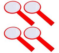 Veemoon Paletas de Borrado en Seco Portátiles 4 Piezas 15x30 Cm Pizarra Blanca para Estudiantes y Profesores, Pizarra Pequeña Reutilizable para Aula y Juegos Educativos, Color Aleatorio