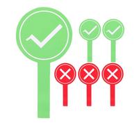 Veemoon Paletas de Votación Portátiles 6 Piezas Espuma Roja y Verde, Tablero de Respuesta para Aula, Juguete Educativo para Evaluación y Juegos Infantiles