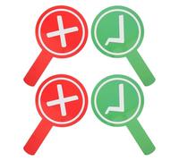 Veemoon Paletas Portátiles de Votación Doble Cara para Aula, 4 Piezas, Plástico Resistente al Agua, Herramientas de Comunicación Docente y Participación en Eventos Escolares