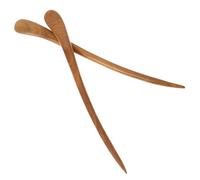 Veemoon Palillos Cabello Vintage 2 Unidades Tamaño Medio Horquilla Decorativa Mujer Uso Diario Fiestas Elegante Diseño Madera Natural