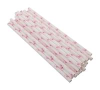 Veemoon Palitos de Papel para Algodón de Azúcar 10 MM X 300 MM 50 Unidades Biodegradables Varitas Rayas Amarillas para Máquinas y Fiestas Suministros Seguros y Desechables para