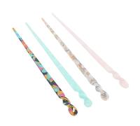 Veemoon Palitos Pelo De Mujer 4 Piezas Multicolor Tamaño Estándar, Antiguos Palillos Chinos Para Cabello, Accesorios Para Moños, Uso Diario y Ocasiones Obsequios, Diseño Duradero y Elegante