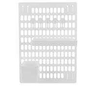 Veemoon Panel Perforado de Pared Grande Blanco Organizador de Herramientas y Accesorios para Dormitorio 1 Estante 2 Cajas Rectangular y Cuadrada y 5 Ganchos para Montaje sin Taladro