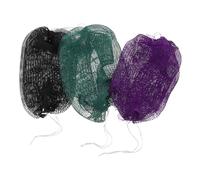 Veemoon Paños de Ducha Africanos Elásticos Exfoliantes para Baño 3 Unidades (verde Oscuro, Negro, Violeta Oscuro) Toalla Corporal de Red para Espalda, Herramienta de Exfoliación Corporal