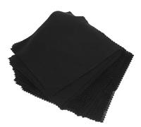 Veemoon Paños de Microfibra para Lentes de Gafas 100 Unidades 120x120mm Negro Doble Cara Paño Limpiador para Gafas y Pantallas Electrónicos Cuidado de Lentes sin Rayas