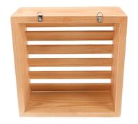 Veemoon Pantalla de Lámpara de Sauna de Listones de Madera Fina Protector Cuadrado de 28X28 CM para Esquina de Ventana Cubierta Resistente a Alta Humedad para Sala de Vapor y Baño de