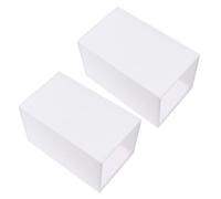 Veemoon Pantalla De Lámpara De Tela E27, Cubierta Cuadrada Blanca De Lino Grueso, Accesorio Para Lámpara De Mesa y Pared, Luz Suave Para Dormitorio y Sala De Estar, Juego De 2 Piezas