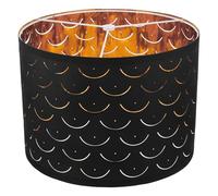 Veemoon Pantalla de Lámpara de Tela Negra Estilo Sencillo Media Luna Ondulada Tamaño Mediano para Lámpara de Mesa Cubierta Decorativa para Hogar y Salón Reemplazo Funcional y Ligera