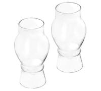 Veemoon Pantallas de Cristal para Lámpara de Aceite 2 Piezas Cubierta Transparente Pequeña Repuesto para Chimenea de Lámpara de Queroseno Vintage Accesorio Resistente y Decorativo para