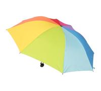 Veemoon Paraguas pequeño y colorido, portátil, parasol - Paraguas plegable de viaje con protección UV, diseño colorido arcoíris, ligero e impermeable, mini parasol para mujer.