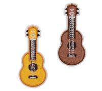 Veemoon Parche Bordado de Guitarra Accesorio de Costura de Nylon para Ropa 2piezas y Reparación de Prendas para Manualidades en Tienda de Ropa