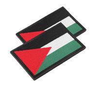 Veemoon Parches Bordados De Palestina 2 Piezas Accesorio De Insignia Parche Termoadhesivo Bandera De Palestina Adecuado Para Mochilas y Ropa Diario y Fiestas