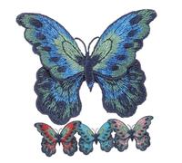 Veemoon Parches Bordados Termoadhesivos Para Ropa, Apliques De Tela De Colores Rosa, Rojo, Verde y Azul, 4 Unidades Para Decoración, Reparación y Manualidades Diy