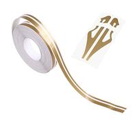 Veemoon Pasadores Cuerpo Cuerpo Rayas Laterales Auto Papas Cinta Calcomanía Vinilo Rayas Pin Franja Doble Línea Cinta Cuerpo Cuerpo Pegatina Dorado 2Pcs De Coche Pegatinas Impermeables