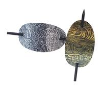 Veemoon Pasadores Vintage Pelo 2 Piezas Ovalados Accesorios Elegantes para Mujeres Suave Material de Cuero Artificial y Especial Horquillas Retro