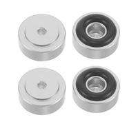 Veemoon Patas Antideslizantes para Tabla de Cortar 4 Unidades 20 Mm Diámetro 8 Mm Alto Aluminio Plateado con Almohadillas de Goma para Estabilidad y Protección en Cocina
