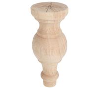 Veemoon Patas de Sofá Redondas de Madera Maciza 6X15 CM Patas para Muebles Vintage Estilo Francés Soporte Resistente para Mesa Escritorio y Armario Decoración para Sala y Oficina