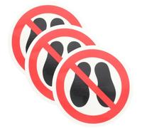 Veemoon Pegatinas Autoadhesivas de Advertencia No Pise 3 Unidades Redondas para Señalización en Escaleras y Zonas de Paso Industriales