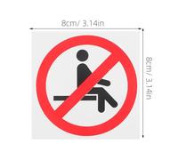 Veemoon Pegatinas Autoadhesivas de Advertencia para Seguridad Industrial Diámetro 80 MM Color sin Borde Blanco 10 Unidades Señal Reflectante para Almacenes y Talleres Precaución