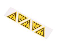 Veemoon Pegatinas Autoadhesivas de Señal de Precaución Signo de Exclamación Triangular 5 Unidades Color Amarillo Brillante para Zonas Peligrosas y Advertencias de Seguridad