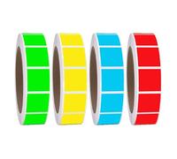 Veemoon pegatinas de marcado cuadradas de 25 mm, 4 rollos, autoadhesivas y removibles, para inventario, archivos de oficina y organización de contenedores de almacenamiento