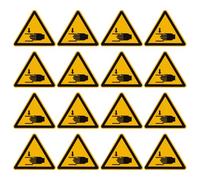 Veemoon Pegatinas de Seguridad Autoadhesivas 16 Piezas, Etiquetas de Advertencia de Peligro para Maquinaria, Tamaño 100 Mm Equilateral, Resistentes al Exterior para Señalización