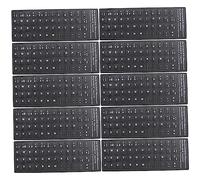 Veemoon Pegatinas para Teclado en Español 10 Piezas de PVC Práctico sin Dejar Residuos para Oficina y Escuela Diseño Negro Fácil de Aplicar
