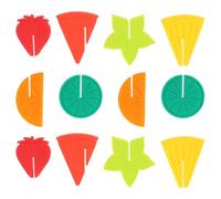 Veemoon Pegatinas Reutilizables para Copas de Vino 12 Unidades Silicona Resistente al Calor Agua Identificadores Diseño de Frutas para Fiestas y Eventos Sociales