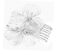 Veemoon Peina De Flores Plateadas Para Novias Tocado Barroco Vintage De Boda Accesorios De Pelo Elegantes Para Fiestas y Eventos Especiales