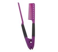Veemoon Peine Alisador para Cabello Resistente Plástico Térmico, Color Púrpura, Tamaño Compacto, Peine de Plancha Portátil para Peinar y Alisar Cabello Liso en Casa y Viaje