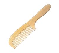 Veemoon Peine De Cuerno Natural De Buey Peine Para Cabello Dientes Finos Mango Ergonómico Para Uso Doméstico y Masaje Del Cabelludo