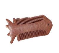 Veemoon Peine de Madera de Sándalo Natural Forma de Pez Peine para Masaje Antiestático y Portátil Accesorio para Cuidado del Cabello Circulación y Desenreda Sin