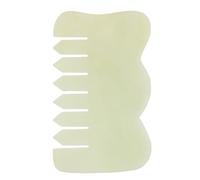 Veemoon Peine de Masaje de Jade para Doméstico Herramienta de Raspado Facial y Corporal Masajeador para Cabelludo y Cuidado Capilar Diseño Duradero y Fácil Agarre