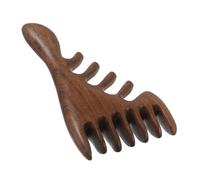Veemoon Peine de Masaje de Sándalo Natural para Cabello con Dientes Anchos, 1 Unidad, Tamaño Grande, Antielectrostático, para Cuidado del Cuero Cabelludo, Portátil para Viaje y Uso Diario