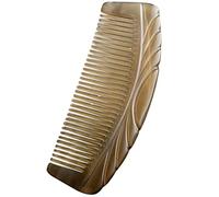 Veemoon Peine Masajeador Antiestático de Cuerno de Buey 1 Unidad 13 Cm para Masaje del Cuero Cabelludo y Cuidado Capilar, Apto para Cabello Largo y Grueso, Herramienta Portátil de Piedra