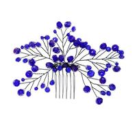 Veemoon Peine para Cabello de Novia con Diseño Único y Zircon Azul Accesorios Nupciales Elegantes para Bodas y Fiestas de Usar y Seguro Su Lugar para Novias y Damas de Honor