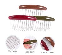 Veemoon Peines Cabello Antideslizantes 3 Piezas Tamaño Clásico Peines Laterales Accesorios Para Mujer y Niña Uso Diario Tocado Variados Colores