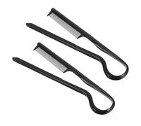 Veemoon Peines Cabello Forma De v 2 Piezas Herramienta Para Alisar Cabello Negro Moldeador Para Peluquería Uso Profesional y Doméstico