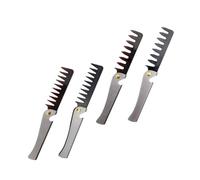 Veemoon Peines Plegables De Acero Inoxidable 4 Piezas Tamaño Compacto Para Cabello y Barba Hombres y Mujeres Uso Portátil y Abridor De Botellas Para Viaje y Cuidado Personal