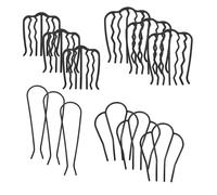 Veemoon Peinetas Metálicas Cabello 12 Piezas Peine Lateral Redondo de 4 Dientes, Peine Pequeño y Grande de 7 Dientes, y Horquillas en U para Mujer - Accesorios Decorativos para Peinados