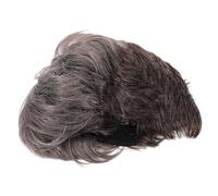 Veemoon Peluca Corta para Hombre de Resistente con Flequillo Lateral Gris Degradado para Cosplay y Fiestas