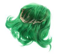 Veemoon Peluca Corta Verde Bufanda Peluca de Cosplay de Cabello Corto de Moda de Colores para Disfraces y Fiestas Infantiles
