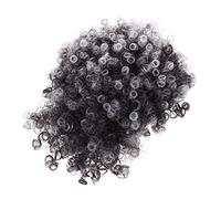 Veemoon Peluca de Coleta Sintética con Moño y Rizado Estilo Halcón con Flequillo para Cosplay de Fiesta