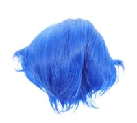 Veemoon Pelucas Cortas para Peluca de Anime Azul con Flequillo para Halloween Rol de Cosplay Sintética Divertida para Disfraz