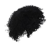 Veemoon Pelucas de Mujer Cortas y Rizadas Sintéticas Pelucas Afro Negras para Disfraz de Cosplay para Fiesta de Halloween