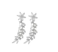 Veemoon Pendientes De Flores De Gemas Imitación Pendientes Trepadores Con Pedrería Para Mujer De Boda Tipo Trepador Para Diario