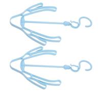 Veemoon Perchas para Zapatos Dobles Azules de Plástico, Zapatero Multifuncional Ligero y Resistente, Secador de Zapatos para Hogar y Armario, 2 Unidades para Organización y Secado