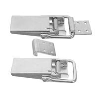 Veemoon Pestillo de Resorte Galvanizado para Puerta de Camión Cierre de Hebilla Grande Cuadrado 2 Unidades Pestillo de Repuesto para Remolque Accesorio Resistente para Seguridad en